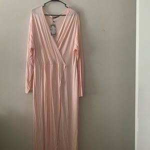 Pink wrap style dress
